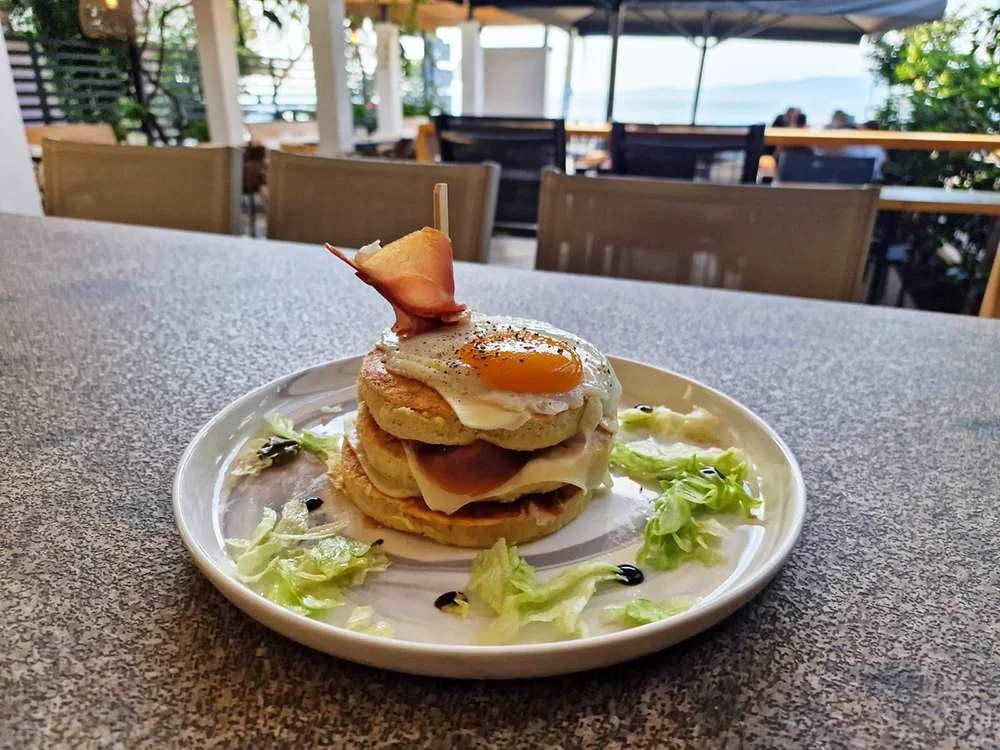 Savoury pancake with egg